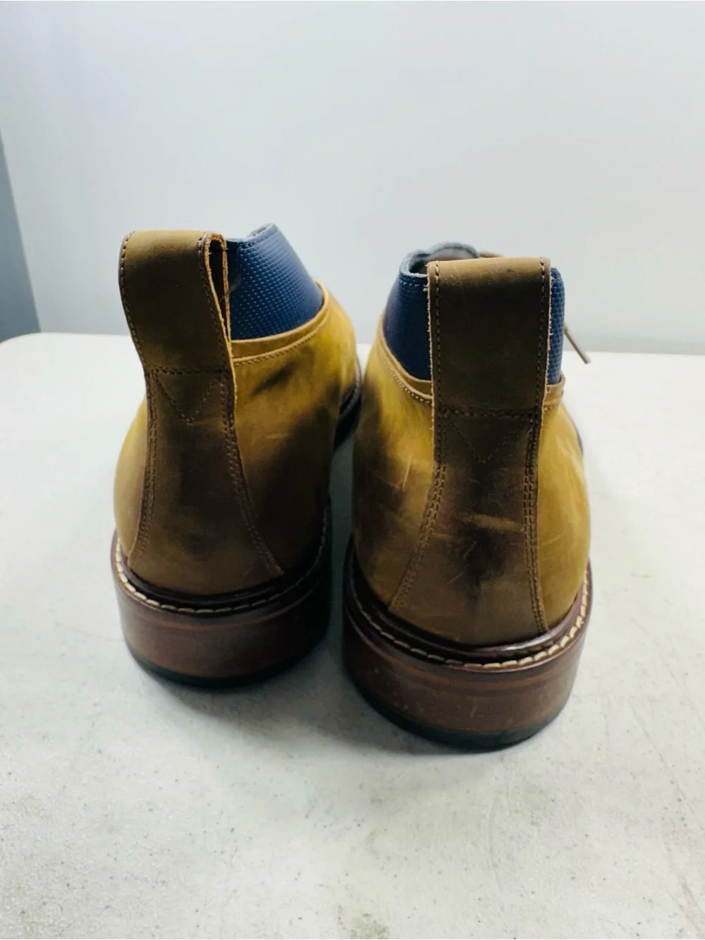 Cole Haan Shoes Men’s 12 M Colton Chukka Brown Leather Blue Boots C11771